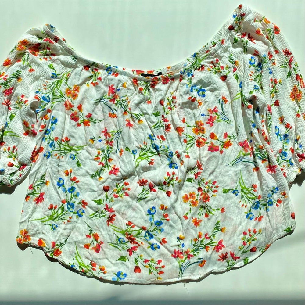 Ambiance Floral Off-Shoulder Blouse - Multicolor - Picture 2 of 6